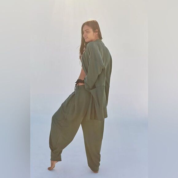 Free People Beach Falon 2 Pc Set Green XS - Picture 2 of 7